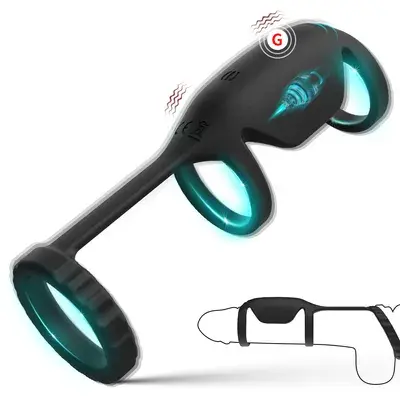 wearable cock vibrator 2-in-1 Wearable Vibrating Penis Sleeve With Cock Rings – ZhenDuo Sex Shop main image 0