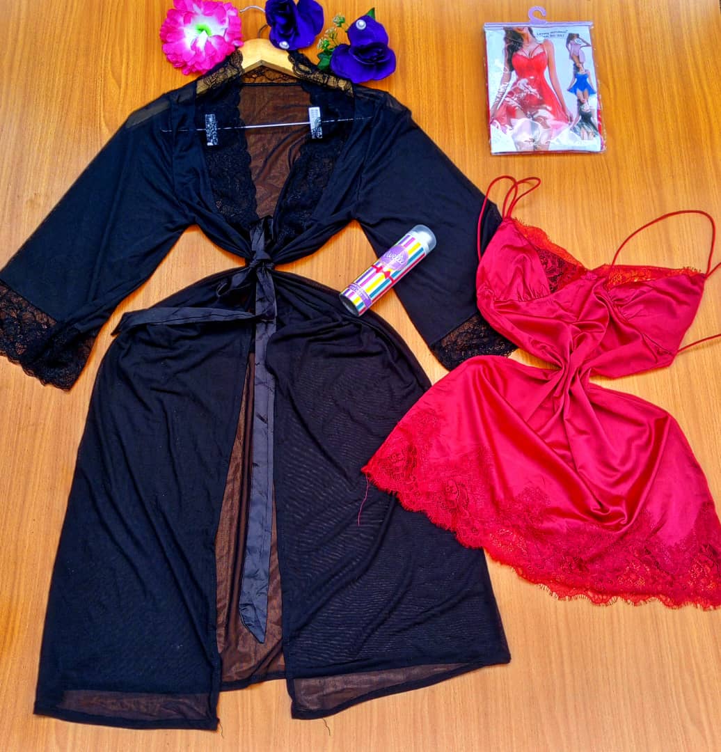 rose toy vibrator Maid To Clean 3 Piece Bedroom Costume Set - Black/White